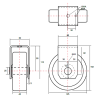 Wheel 125mm Nylon.