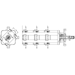 42 kV 300A 200 kV BIL Three phase - Loadbreak switch - 04 positions