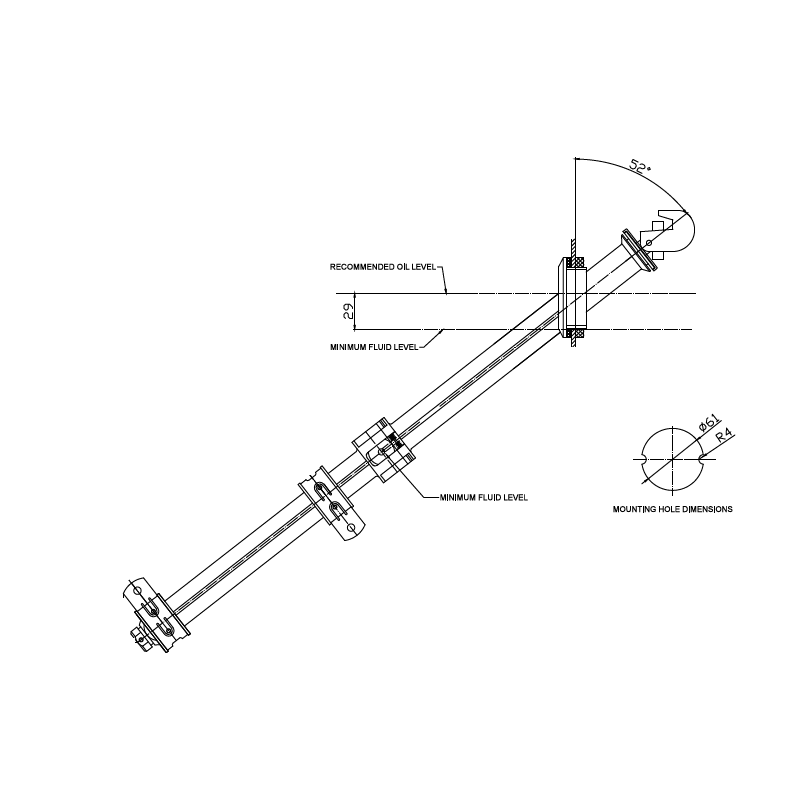 215 kV BIL - Bayonet fuse holder Sidewall Mounted